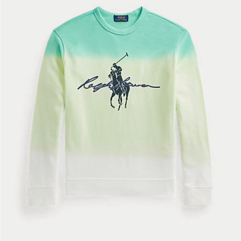 Polo Ralph Lauren Boys Dip-Dyed Spa Terry Graphic Sweatshirt Size 14-16